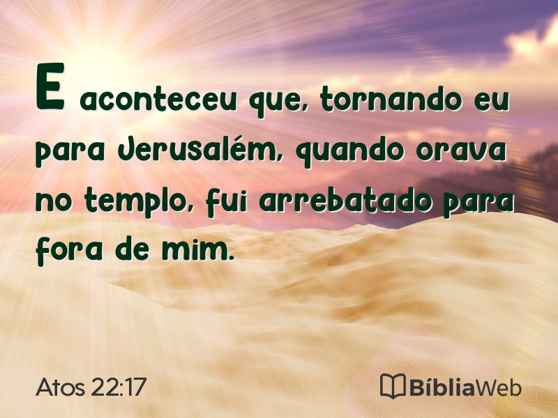Atos 22:17 em imagem para compartilhar