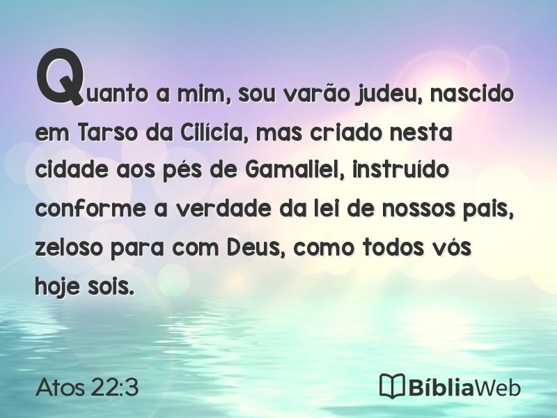 Atos 22:3 em imagem para compartilhar