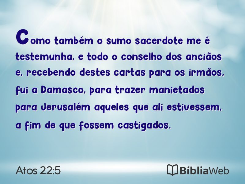Atos 22:5 em imagem para compartilhar