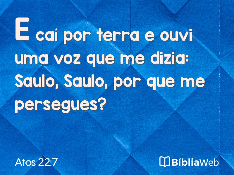 Atos 22:7 em imagem para compartilhar