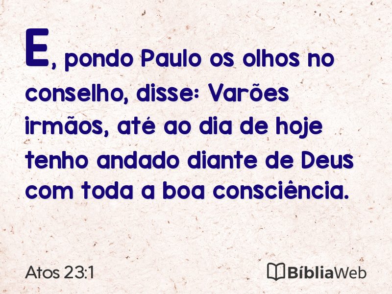 Atos 23:1 em imagem para compartilhar