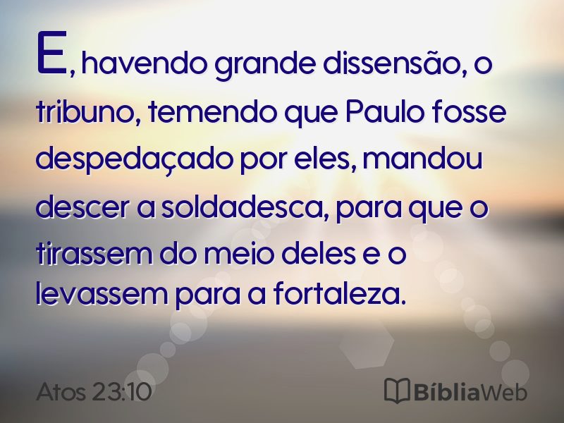 Atos 23:10 em imagem para compartilhar