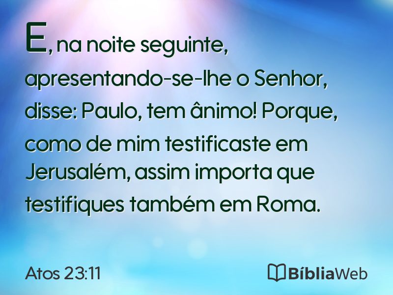 Atos 23:11 em imagem para compartilhar