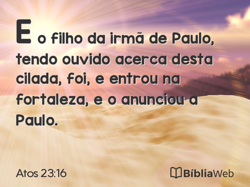 Atos 23:16 em imagem para compartilhar