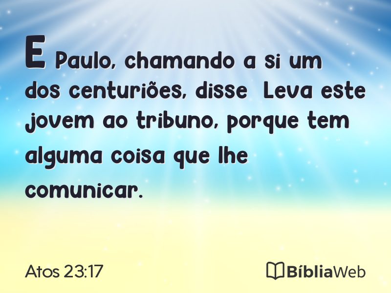 Atos 23:17 em imagem para compartilhar