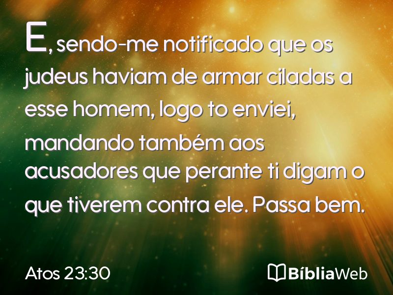 Atos 23:30 em imagem para compartilhar