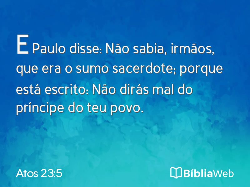 Atos 23:5 em imagem para compartilhar