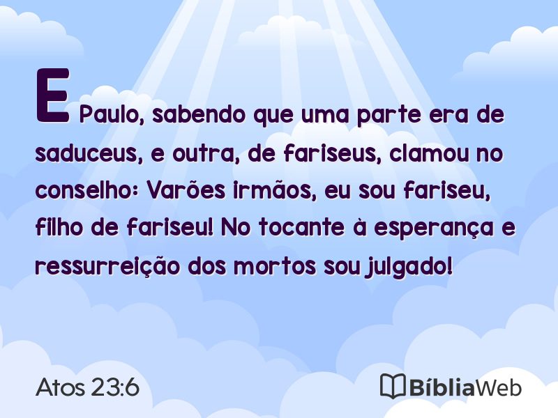 Atos 23:6 em imagem para compartilhar