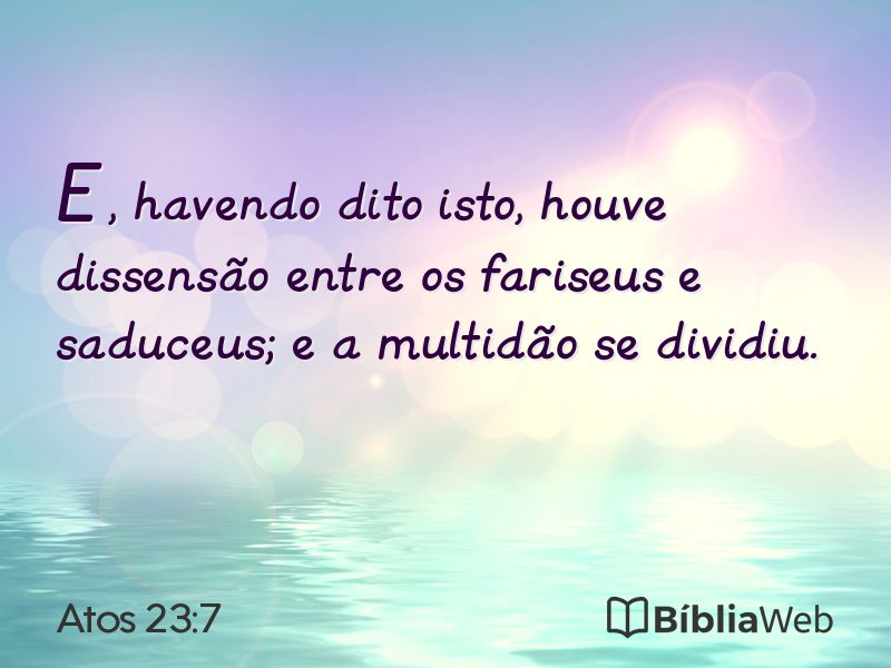 Atos 23:7 em imagem para compartilhar