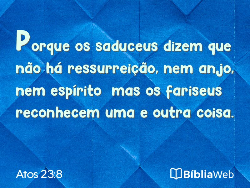 Atos 23:8 em imagem para compartilhar