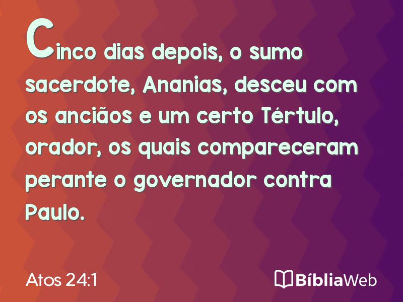 Atos 24:1 em imagem para compartilhar