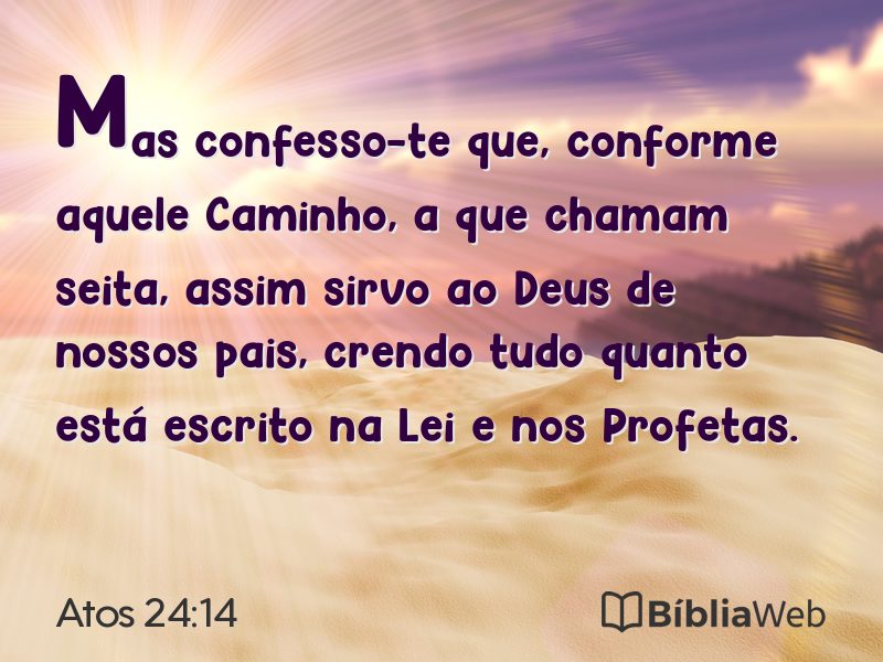 Atos 24:14 em imagem para compartilhar