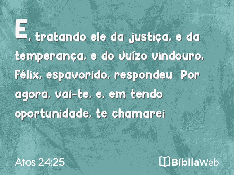 Atos 24:25 em imagem para compartilhar