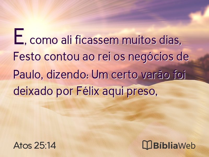 Atos 25:14 em imagem para compartilhar