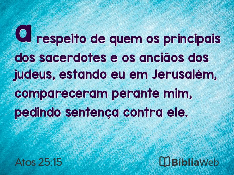 Atos 25:15 em imagem para compartilhar