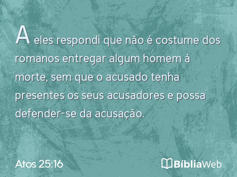 Atos 25:16 em imagem para compartilhar