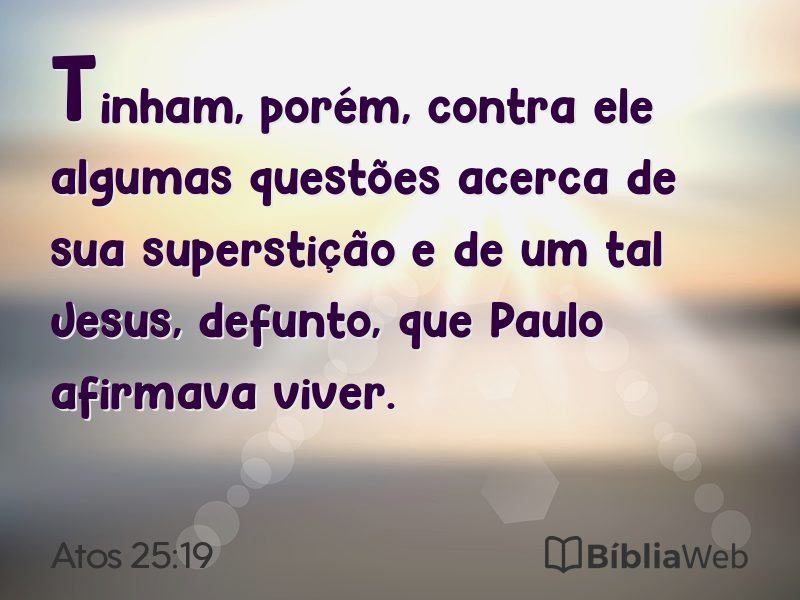 Atos 25:19 em imagem para compartilhar