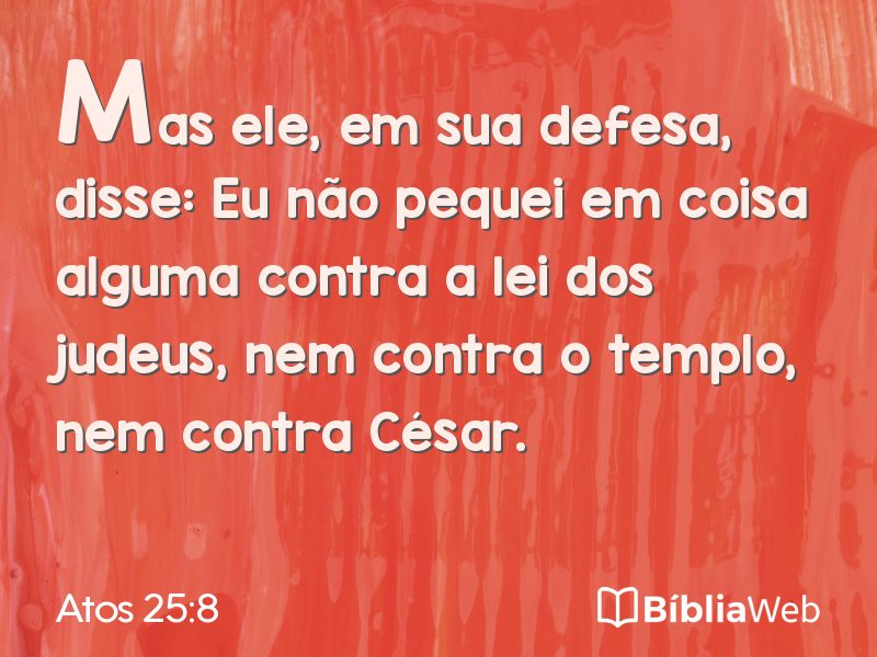 Atos 25:8 em imagem para compartilhar