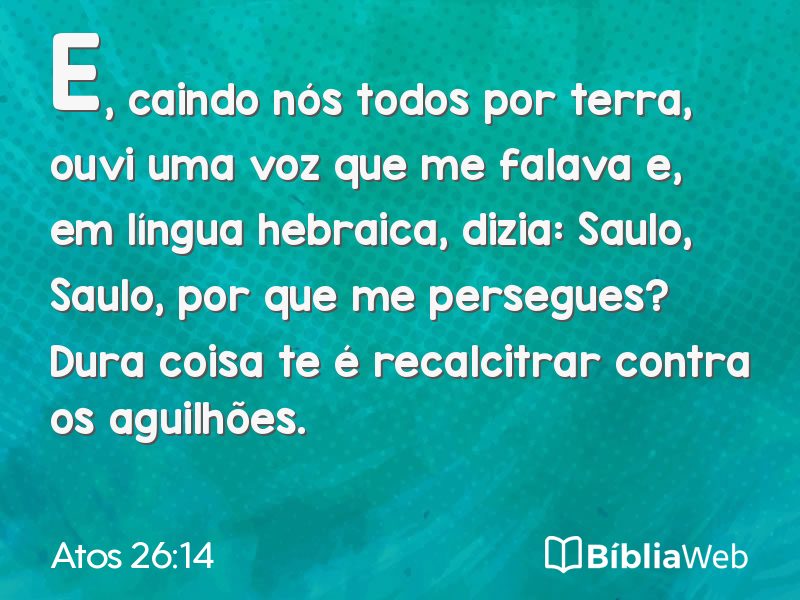 Atos 26:14 em imagem para compartilhar
