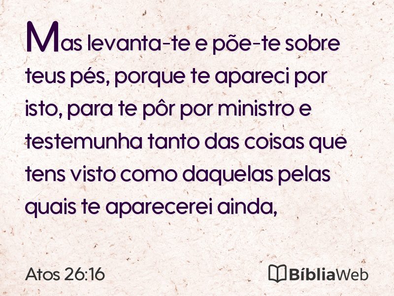 Atos 26:16 em imagem para compartilhar