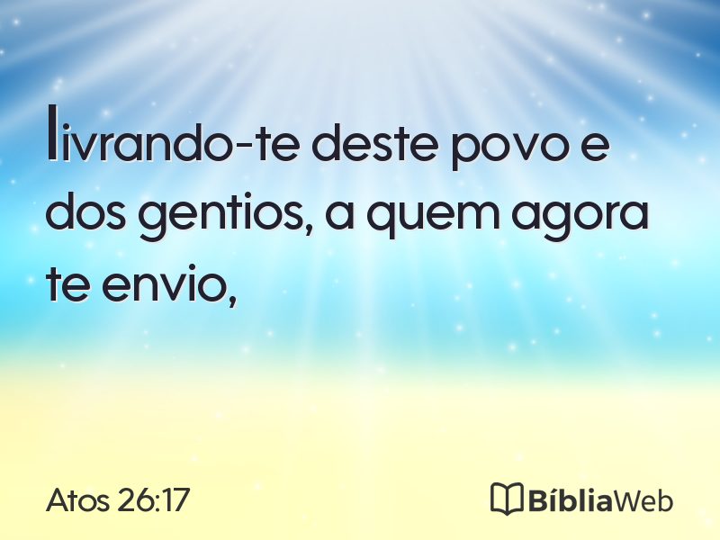 Atos 26:17 em imagem para compartilhar