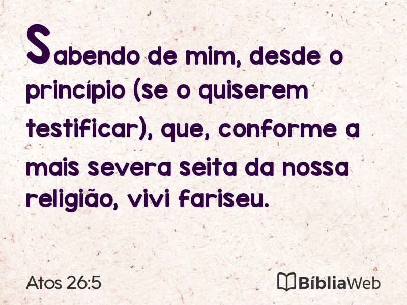 Atos 26:5 em imagem para compartilhar