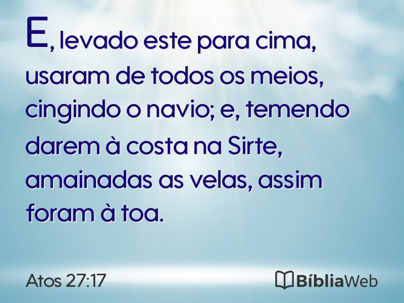Atos 27:17 em imagem para compartilhar
