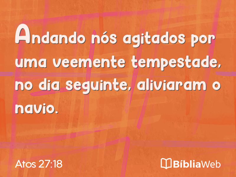 Atos 27:18 em imagem para compartilhar