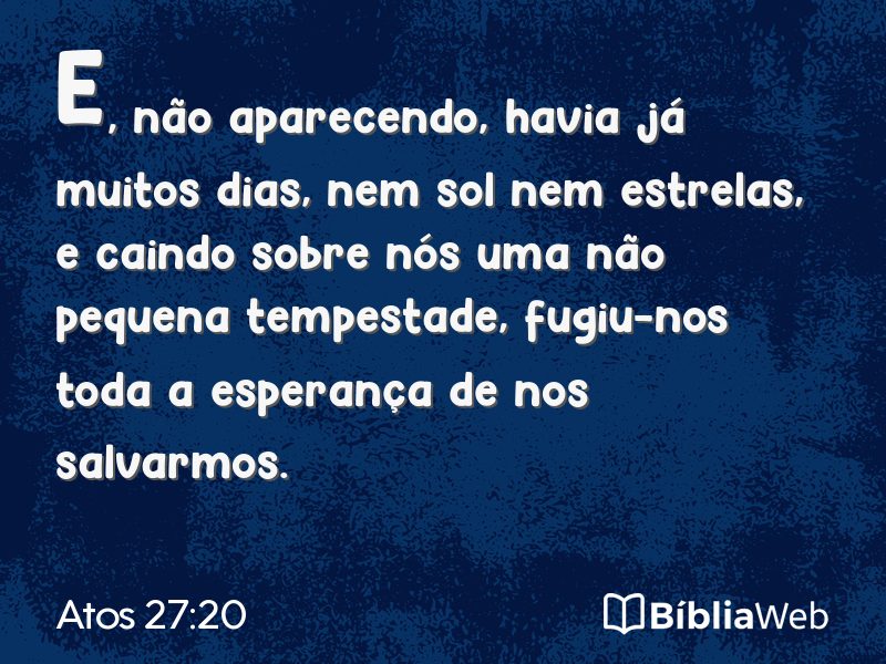 Atos 27:20 em imagem para compartilhar