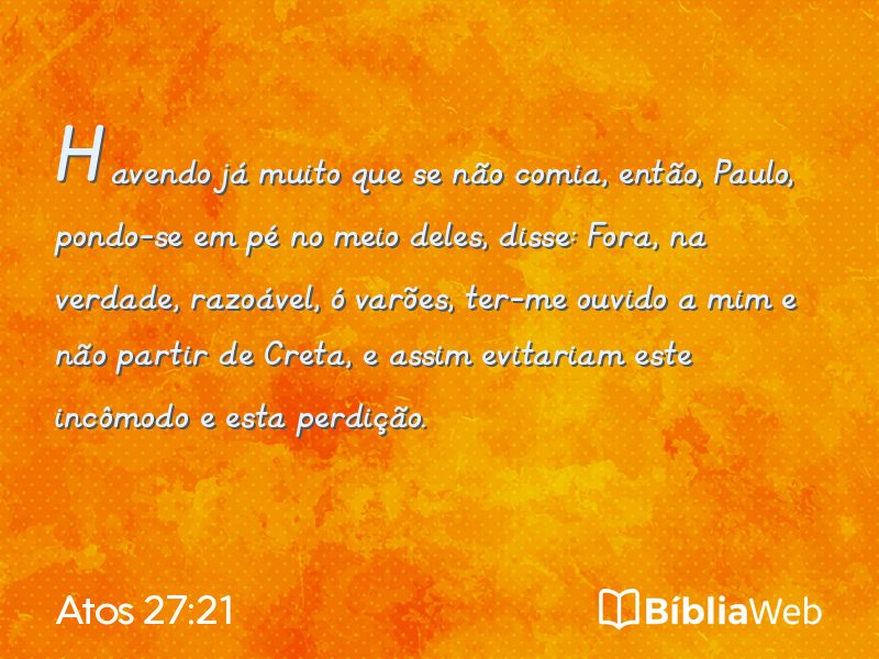 Atos 27:21 em imagem para compartilhar