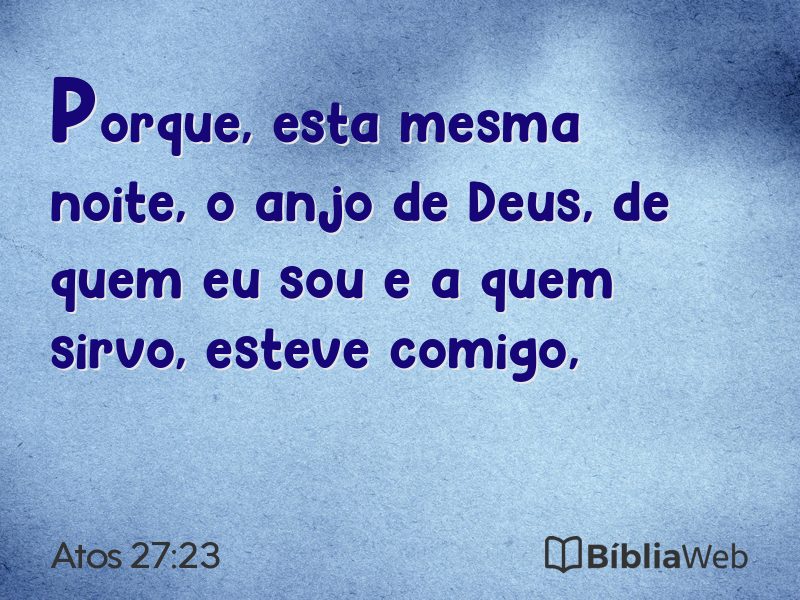 Atos 27:23 em imagem para compartilhar