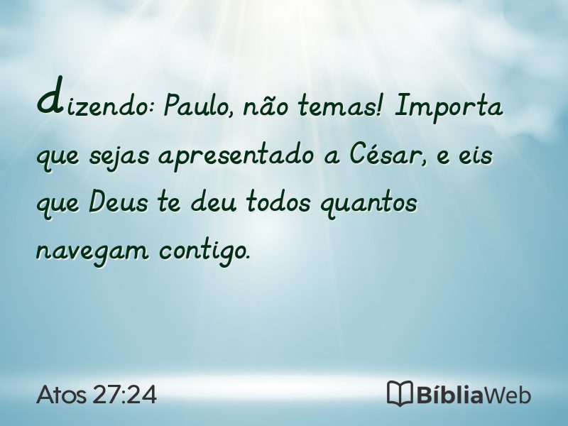 Atos 27:24 em imagem para compartilhar