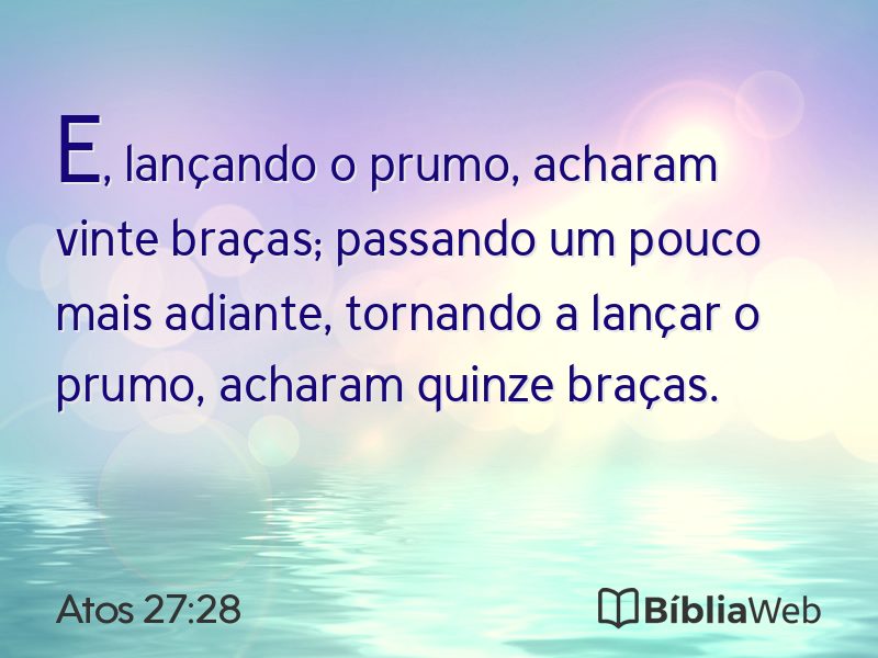 Atos 27:28 em imagem para compartilhar