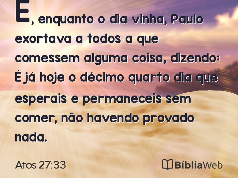 Atos 27:33 em imagem para compartilhar