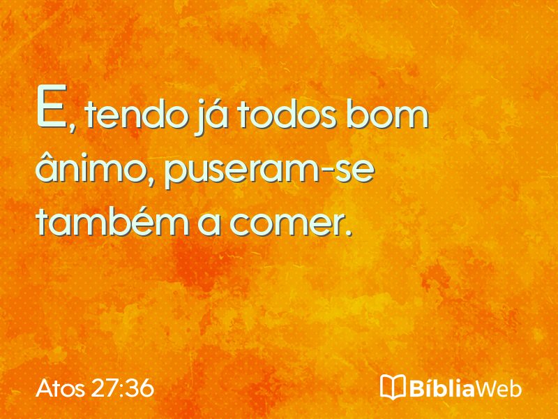 Atos 27:36 em imagem para compartilhar
