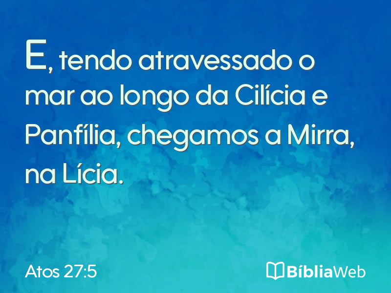 Atos 27:5 em imagem para compartilhar