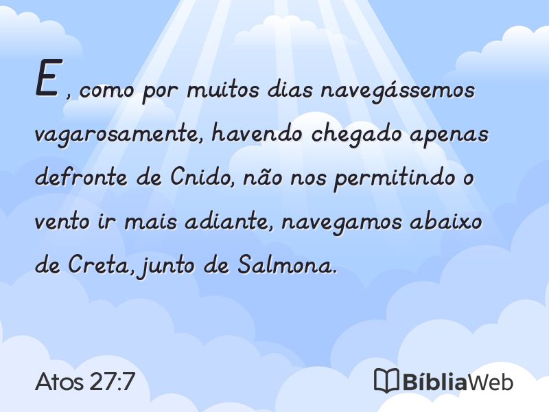 Atos 27:7 em imagem para compartilhar