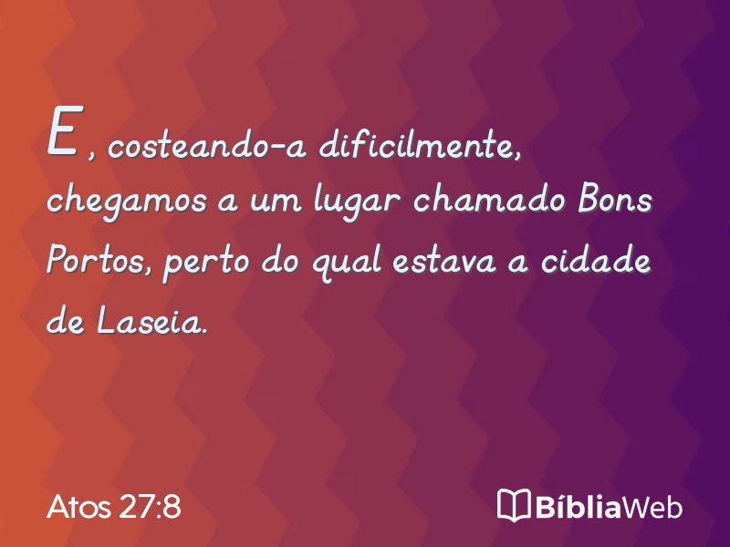 Atos 27:8 em imagem para compartilhar