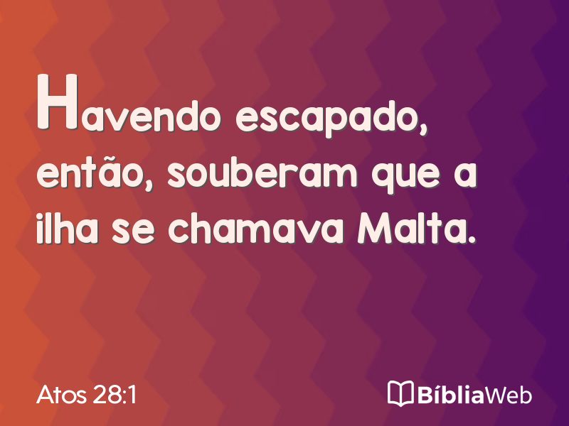 Atos 28:1 em imagem para compartilhar