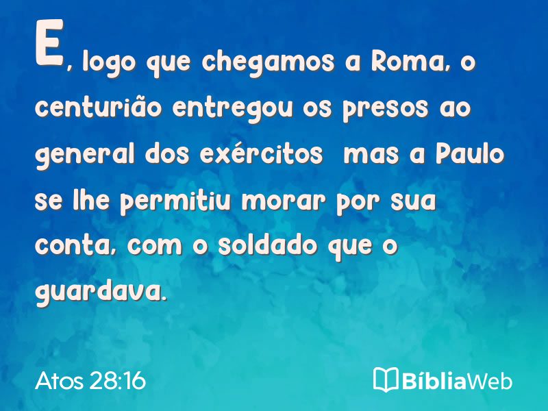 Atos 28:16 em imagem para compartilhar