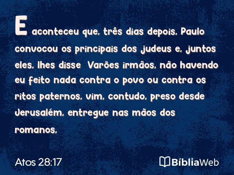 Atos 28:17 em imagem para compartilhar