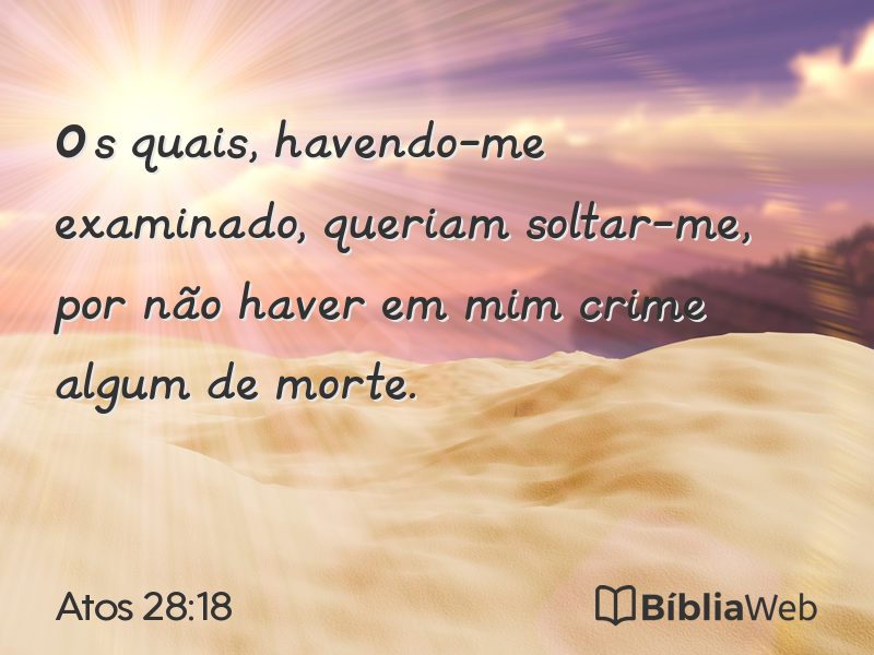 Atos 28:18 em imagem para compartilhar