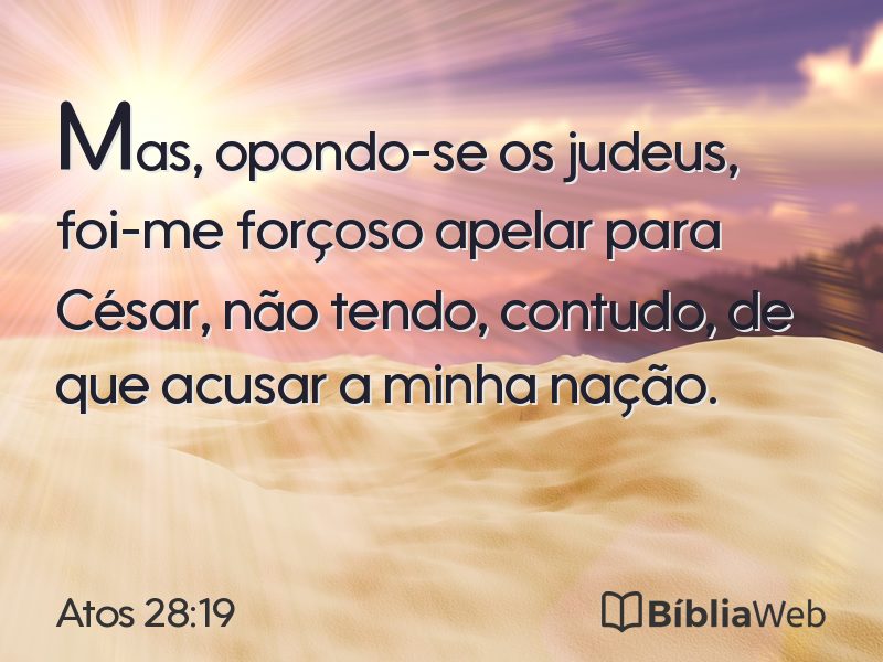 Atos 28:19 em imagem para compartilhar