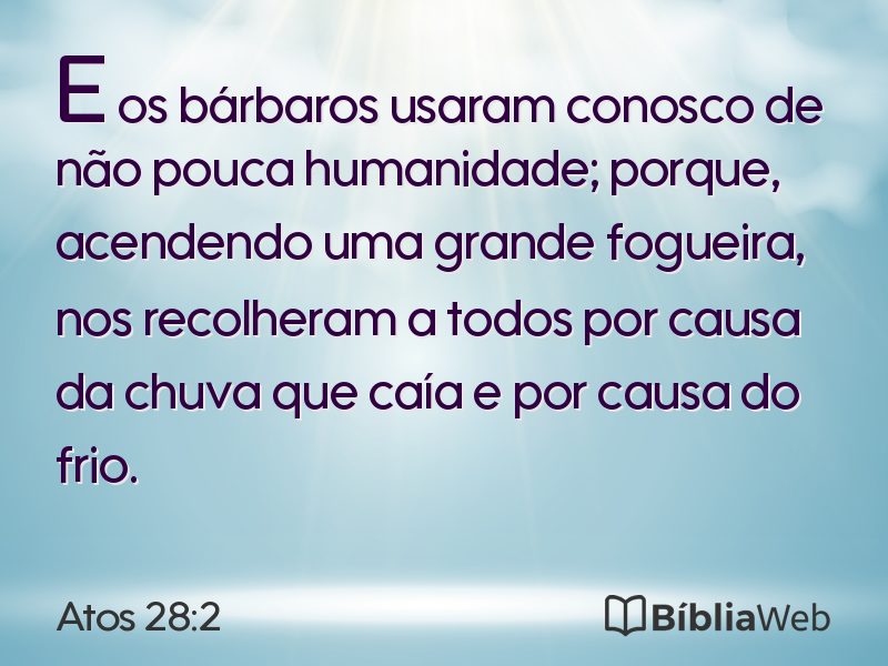 Atos 28:2 em imagem para compartilhar
