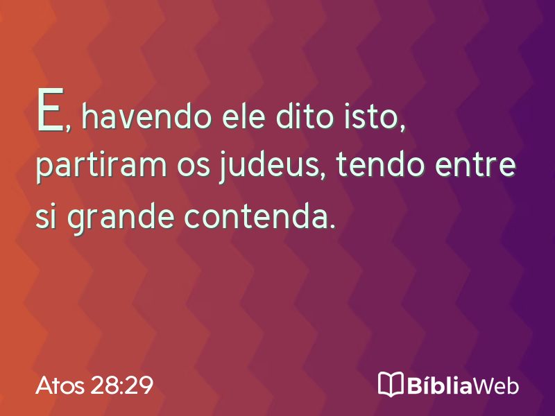 Atos 28:29 em imagem para compartilhar