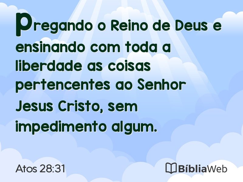 Atos 28:31 em imagem para compartilhar