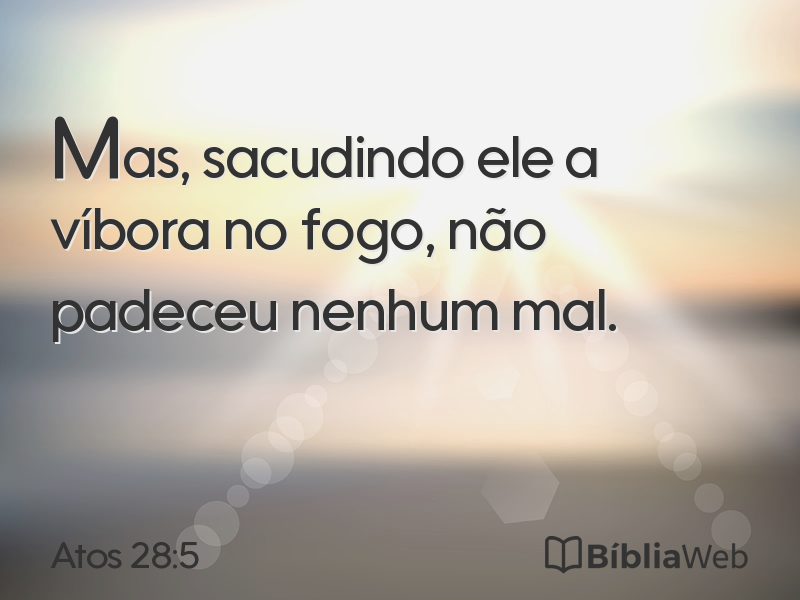 Atos 28:5 em imagem para compartilhar