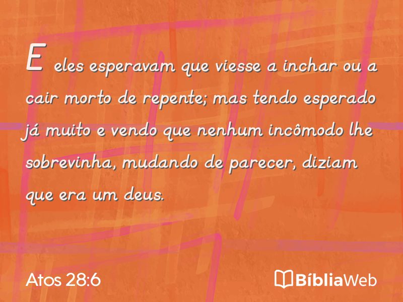 Atos 28:6 em imagem para compartilhar