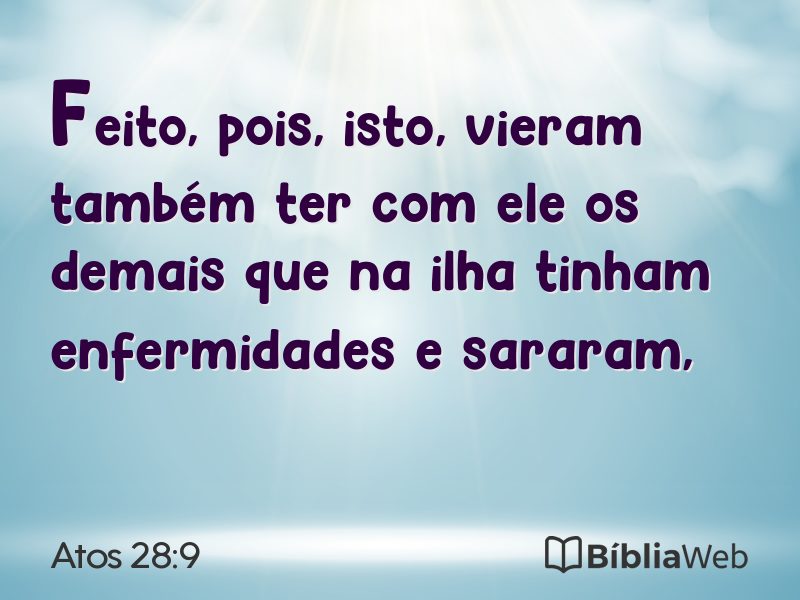 Atos 28:9 em imagem para compartilhar