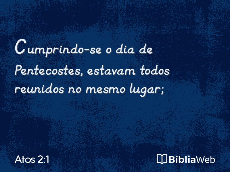 Atos 2:1 em imagem para compartilhar
